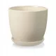 Polnix Blumentopf 18 cm x 20 x 18 cm Durchmesser 20 cm Keramik Creme