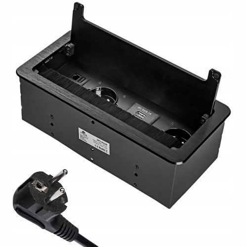 Spacetronik elektrisch, Internet, USB-Arbeitsplattenleiste, schwarz