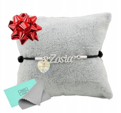  SWAROVSKI-NAMEN-ARMBAND AUS SCHWARZEM SILBER