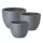  Form-Plastic-Blumentopf, 29,5 cm x 29,5 x 22 cm, Durchmesser 29,5 cm, Kunststofftöne in Grau und Silber