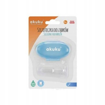  Akuku A0263 Silikon-Fingerbürste mit blauem Gehäuse