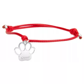  925 SILBER ARMBAND HUNDE KATZE PFOTE graviert