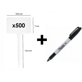  Freistehendes Schild weiß 105 x 22 cm 500 Stk.