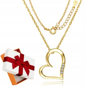  Herz-Halskette aus 925er Gold