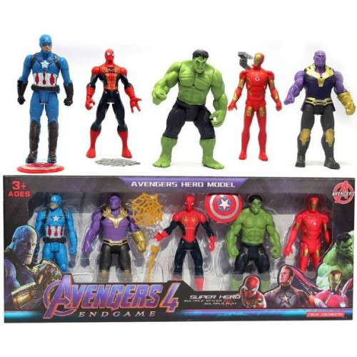  AVENGERS FIGURENSET TANOS SPIDERMAN HULK IRON