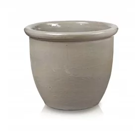    Polnix Blumentopf 32 cm x 40 x 32 cm Durchmesser 40 cm Keramik Creme