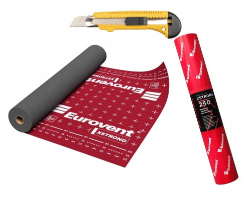 Eurovent-Dachbahn 30 x 1,5 x 1,8 mm 250 g/m² + KLINGENMESSER MIT GEBROCHENER KLINGE 18 MM UNIVERSAL