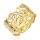 Durchbrochener Goldring mit Blumen, Ehering 333 R19