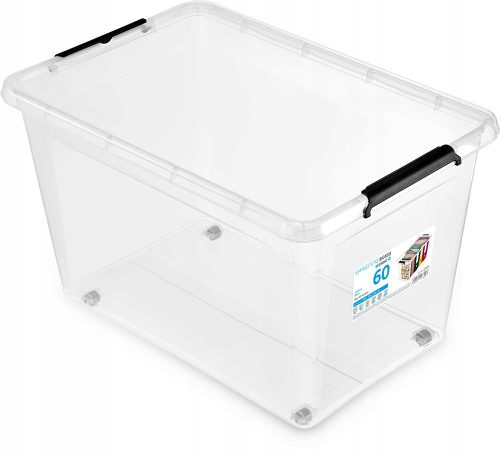 Boxen, Aufbewahrungsbehälter, Organizer Transparente Box auf Rädern