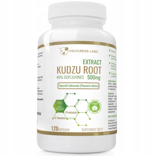 Kudzu-Wurzel-Extrakt 500mg + L-Leucin + Prebiotik von Progress Labs, vegan
