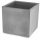  Kadax Blumentopf 40 cm x 40 x 39 cm, Kunststoff in den Farben Grau und Silber