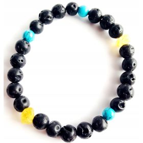  LAWA Bernstein TIGERAUGE ARMBAND für Herren – 20 cm