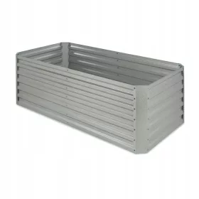    Blumfeldt Blumentopf 90 cm x 180 x 60 cm Metalltöne in Grau und Silber