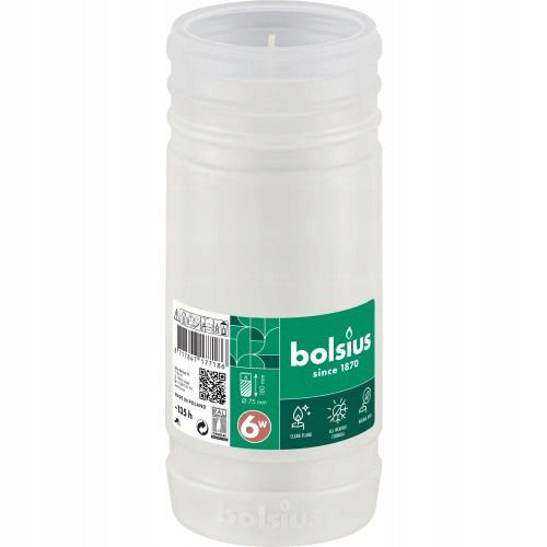 Paraffin-Einsätze für Bolsius-Kerzen, 18 cm, 12 Stück