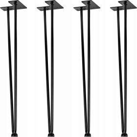  4x METALL TISCHBEINE HAARNADELBEINE 60 CM 2 STANGEN