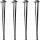  4x METALL-TISCHBEINE HAARNADELBEINE 71 CM 3 STANGEN