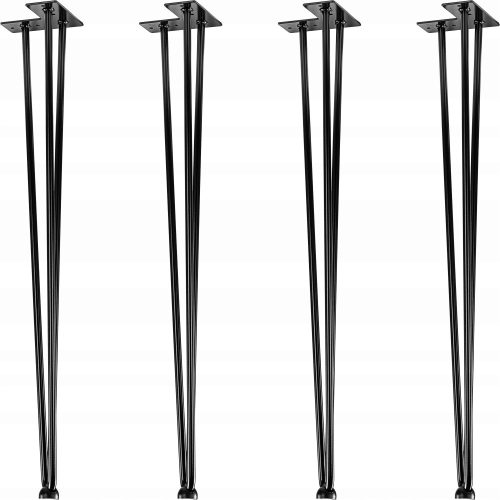  4x METALL-TISCHBEINE HAARNADELBEINE 71 CM 3 STANGEN