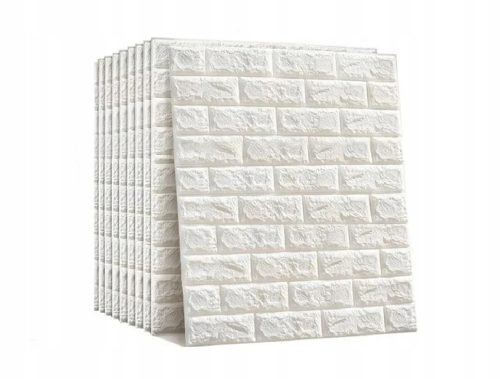 10 x 3D-Ziegeltapete, weicher, selbstklebender Schaumstoff