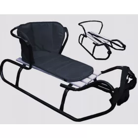    POLNISCHER VIVA-SCHLITTEN + ABNEHMBARE RÜCKENLEHNE + MATRATZE