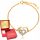  Armband aus 925er Gold mit dreifacher Herzgravur „LOVE“.