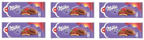 Milka Choco Jaffa Raspberry Biskuits überzogen mit Alpenmilch-Schokolade, 147g x 6