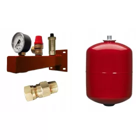    SET Warmwasser-Ausdehnungsgefäß 19l IBO + Zentralheizungsgruppe aus Stahl + Schnellkupplung