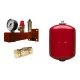  SET Warmwasser-Ausdehnungsgefäß 19l IBO + Zentralheizungsgruppe aus Stahl + Schnellkupplung