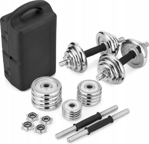  Gymtek verstellbares Hantelset aus Chrom