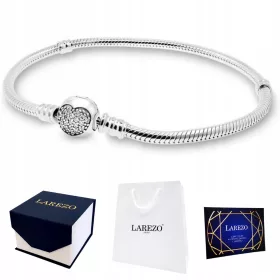  ARMBAND, modularer Charm-Anhänger aus Silber, 18 cm