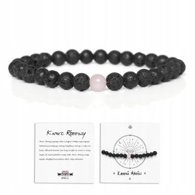  Rosenquarz-Steinarmband, Liebesamulett