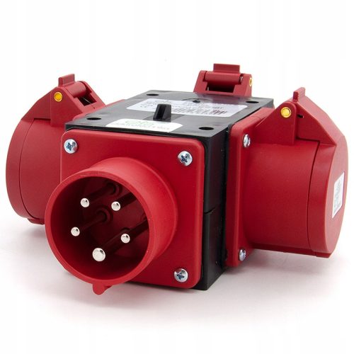  ELS Elektrotechnika P030W Dreifach-Leistungsverteiler, rot