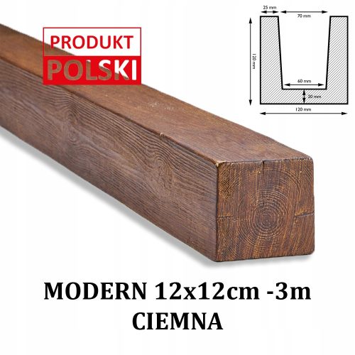 Rustikale Balken, moderne Balkenimitation, 12 x 12, 3 m