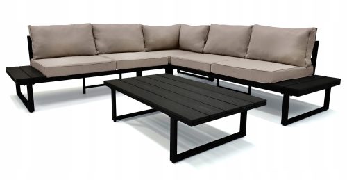 Ein Satz Garten- und Terrassenmöbel Gartenmöbel-Set Kontrastmetall Ventura grau 4-tlg.