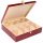 Lebensmittelbehälter Creative Deco Burgundy Lacquer Wood Teebox, Holz, 12 Fächer