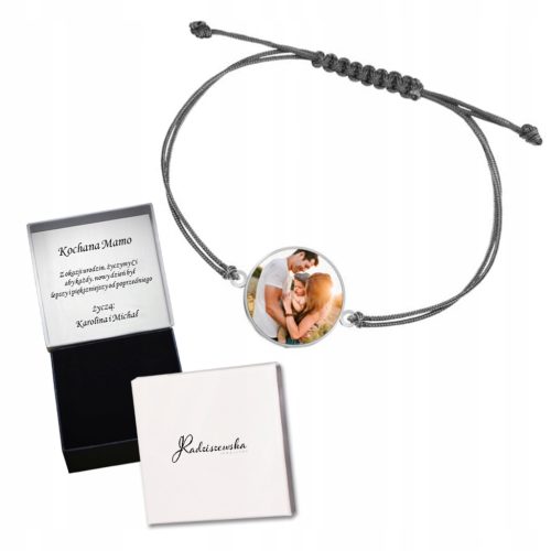  Armband mit Foto Personalisierung 925 Silber GRAVUR KOSTENLOSE Widmung