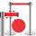 Anschraubbare Sicherheitsbarriere aus Metall Mozos 200 x 90 cm