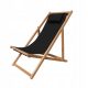 Sonnenliegen und Garten und Terrasse Meblo-Styl-Liegestuhl, schwarzes Holz