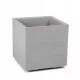  Lamela-Blumentopf 39 cm x 40 x 39,4 cm, Kunststoff in den Farben Grau und Silber