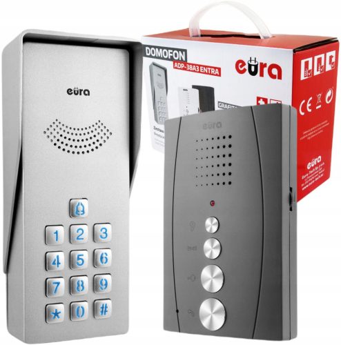 Eura-Tech ADP-38A3 Einfamilien-Gegensprechanlage, Graphit