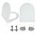 Estiva WHITE MATT Toilettensitz, weißer Duroplast