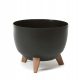  Blumentopf Lamela 40 cm x 40 x 25 cm Durchmesser 40 cm Kunststoff schwarz