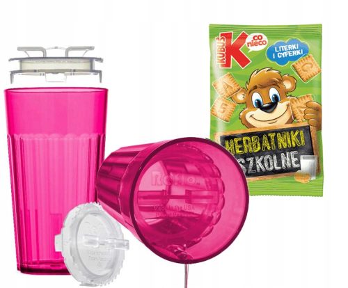  Reflo Unzerbrechlicher Becher zum Trinkenlernen mit Einsatz + Kubuś-Butterkekse 30 g
