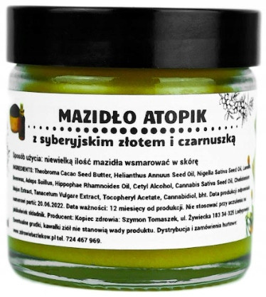 Hautpflegecreme ATOPIK mit Sibirischer Schwarzkümmel 60 ml im Öko-Glas