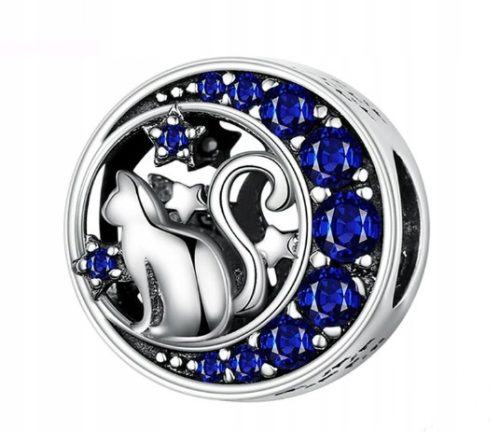  CHARMS Anhänger Katze Zirkone Silber Granat S925