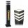  Quadratischer Lichtmast Ledstyl E27 80 cm schwarz