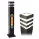  Quadratischer Lichtmast Ledstyl E27 80 cm schwarz