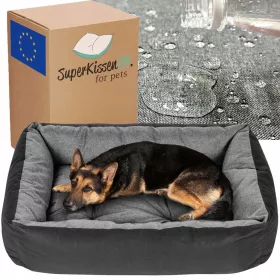  Superkissen24 Hundesofa Grautöne 120 cm x 90 cm