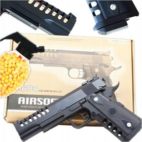   Kugelpistole aus Metall, kurz, massiv, Spielzeugpistolen, Grün, Set