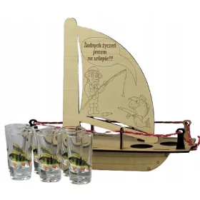    Geschenk für einen Angler Standbrille Fisch 6 Stück Angler im Urlaub