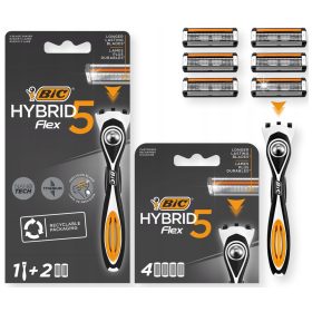  BIC Hybrid 5 Flex Rasierer + 6 Patronen